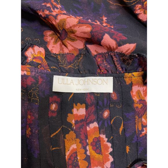 Ulla Johnson 'Miray' Black Silk Blouse Size 0 - Picture 4 of 5